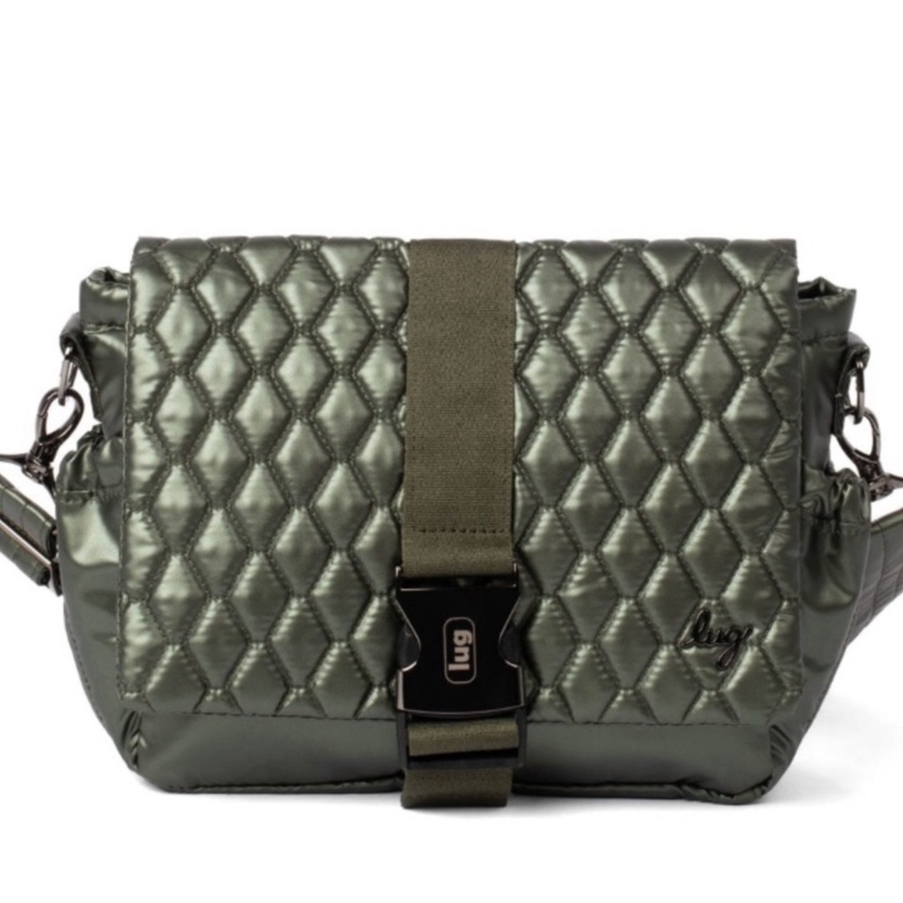 Lug Harness NWT Metallic Olive Crossbody Bag